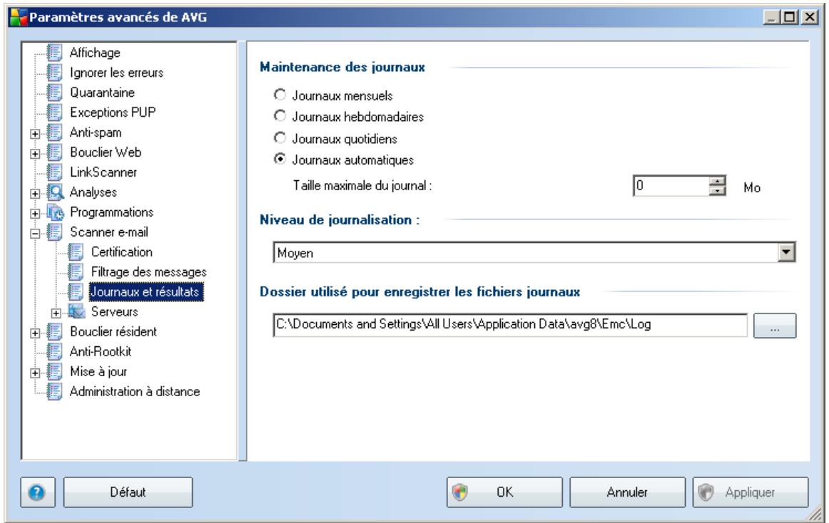 GRISOFT AVG 8.5 FILE SERVER - Journaux et résultats - 1