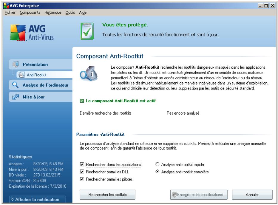 GRISOFT AVG 8.5 FILE SERVER - Interface de l'anti-rootkit - 1