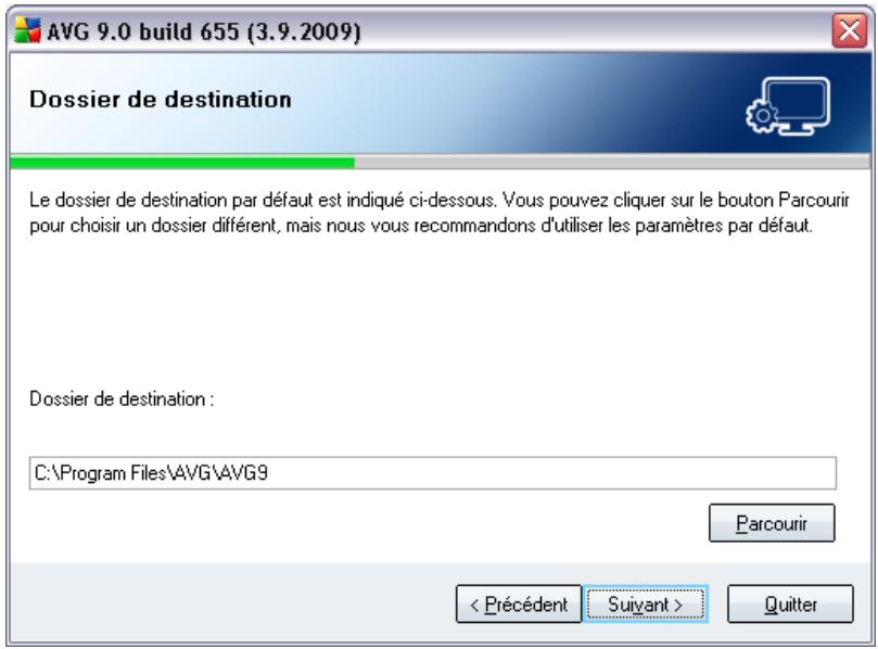 GRISOFT AVG 9 ANTI-VIRUS - Installation personnalisée - dossier de destination - 1