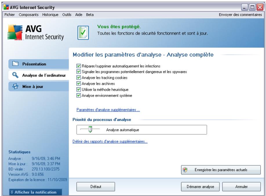 GRISOFT AVG 9 ANTI-VIRUS - Modification de la configuration de l'analyse - 1