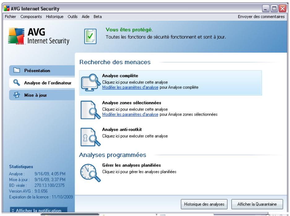 GRISOFT AVG 9 ANTI-VIRUS - Programmation de l'analyse - 1