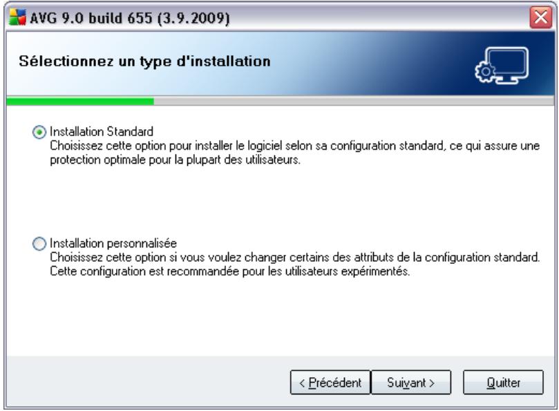 GRISOFT AVG 9 ANTI-VIRUS - Sélection du type d'installation - 1