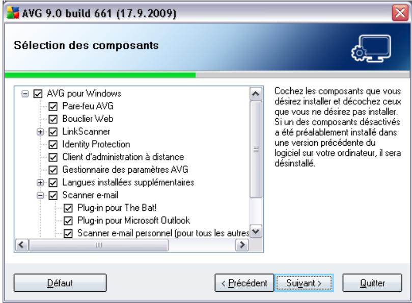 GRISOFT AVG 9 ANTI-VIRUS - Installation personnalisée - sélection des composants - 1
