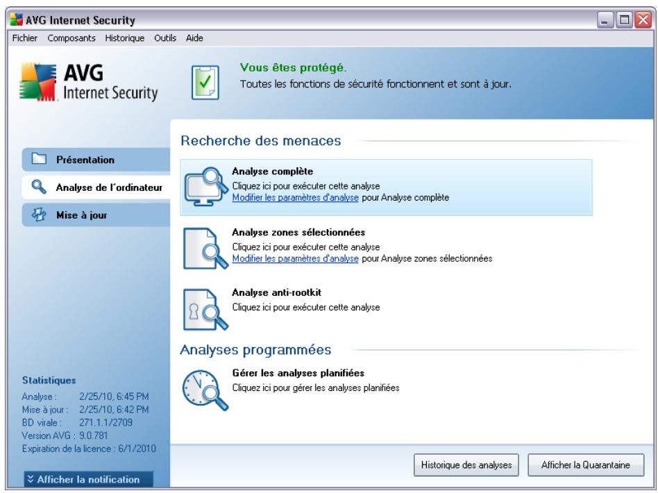 GRISOFT AVG 9 ANTI-VIRUS PLUS PARE-FEU - Interface d'analyse - 1