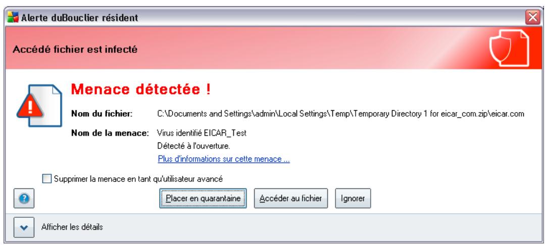 GRISOFT AVG 9 ANTI-VIRUS PLUS PARE-FEU - Détection du bouclier résident - 1