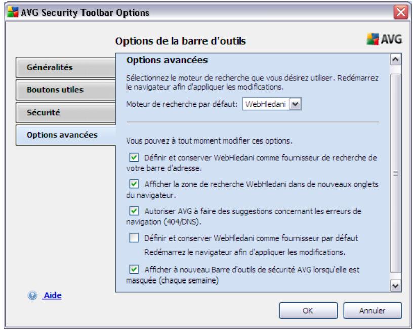 GRISOFT AVG 9 ANTI-VIRUS PLUS PARE-FEU - Onglet options avancées - 1