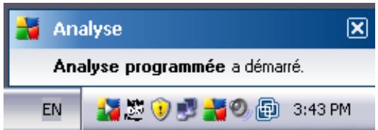 Analyse Analyse programmée a démarré. EN 3:43 PM