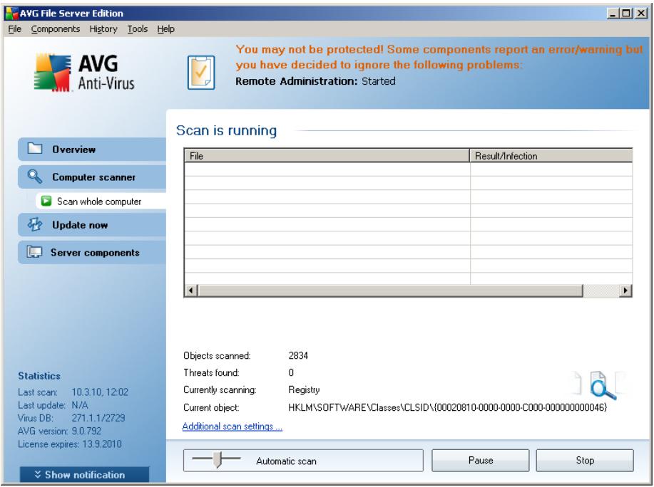 GRISOFT AVG 9.0 FILE SERVER - Scan launch - 1