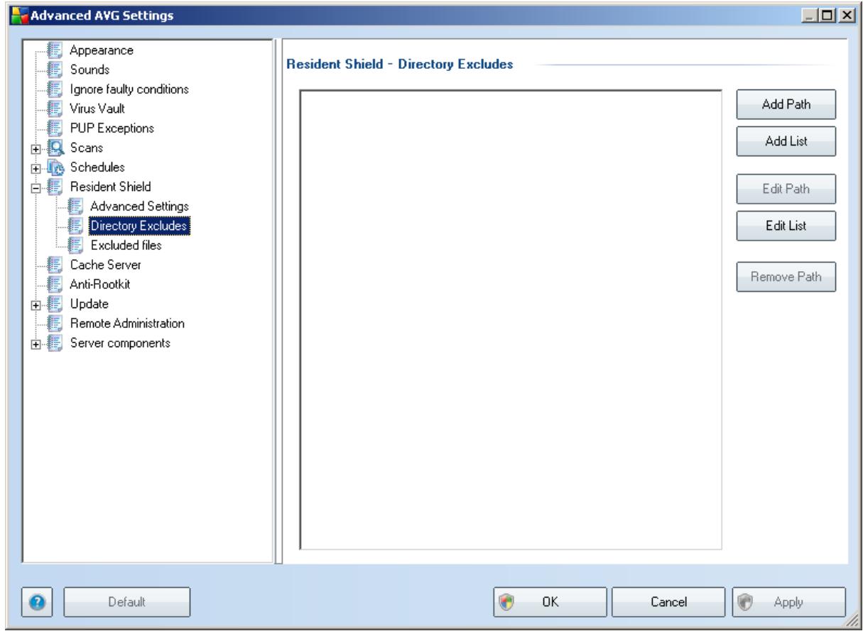 GRISOFT AVG 9.0 FILE SERVER - Directory Excludes - 1