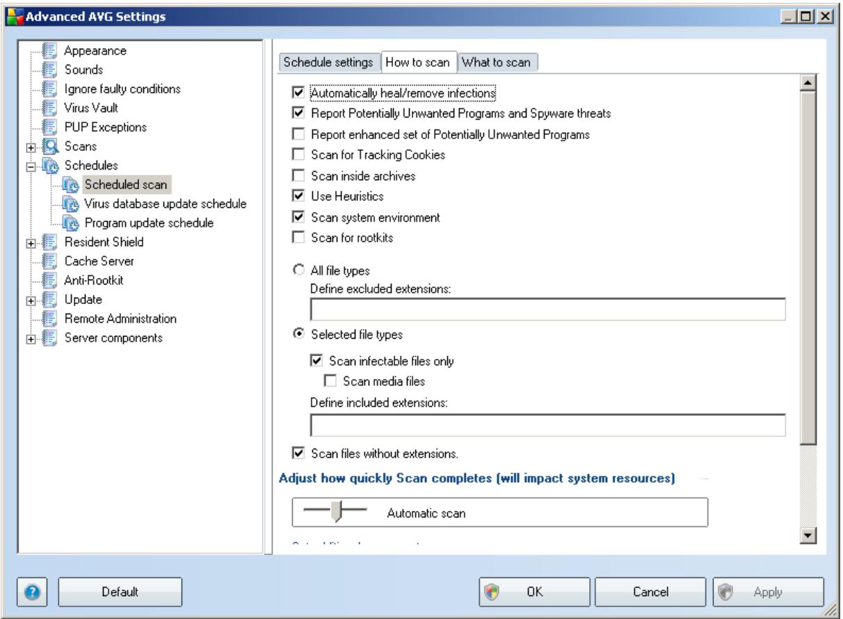 GRISOFT AVG 9.0 FILE SERVER - Advanced schedule options - 2