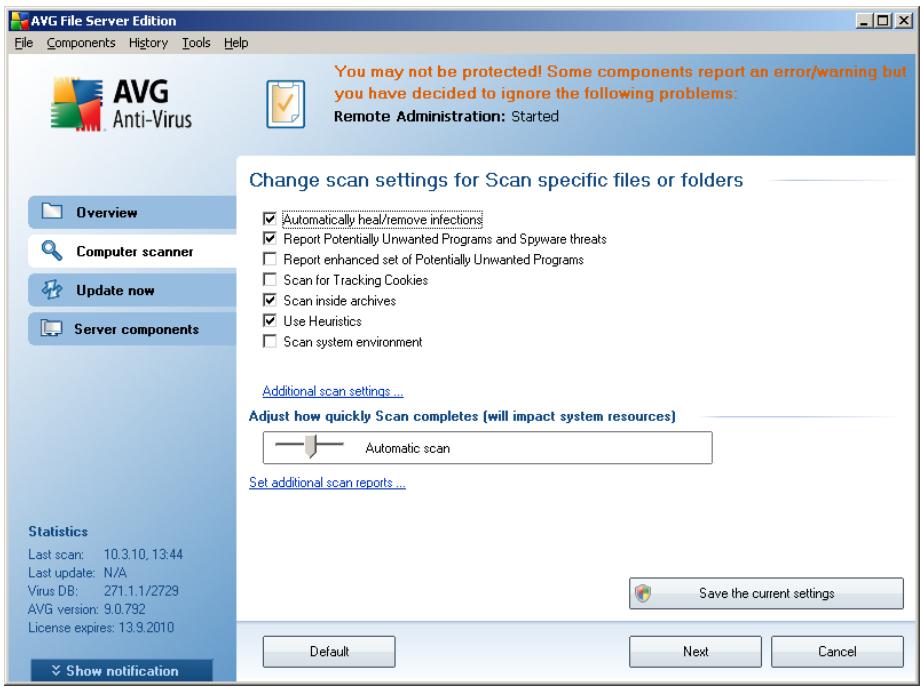 GRISOFT AVG 9.0 FILE SERVER - Scan configuration editing - 1