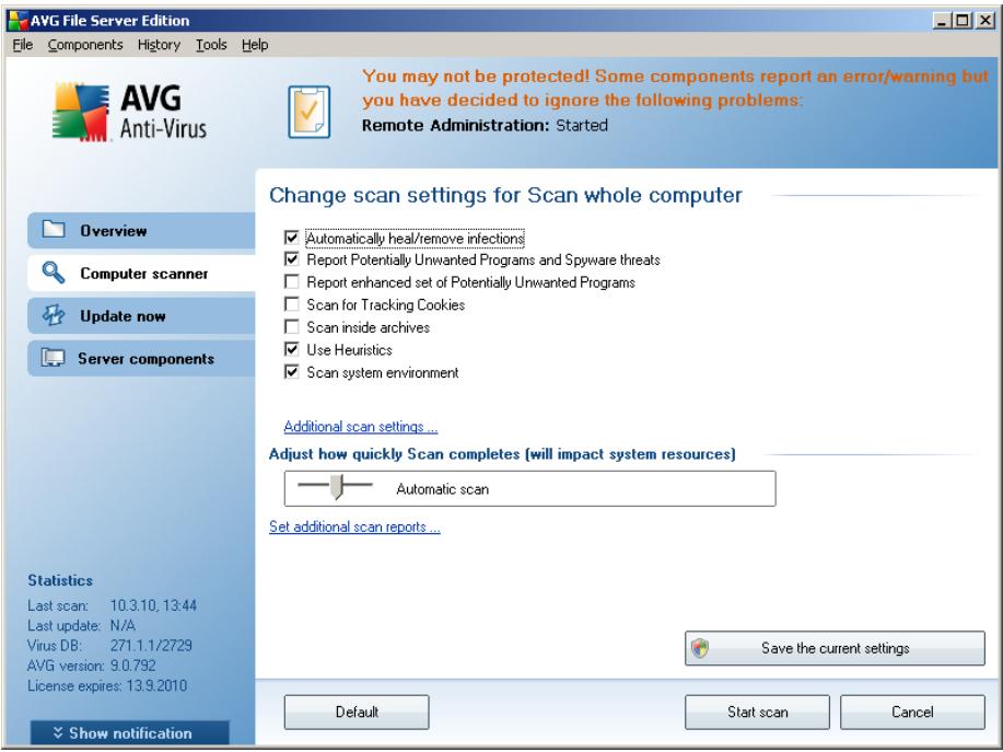 GRISOFT AVG 9.0 FILE SERVER - Scan configuration editing - 1