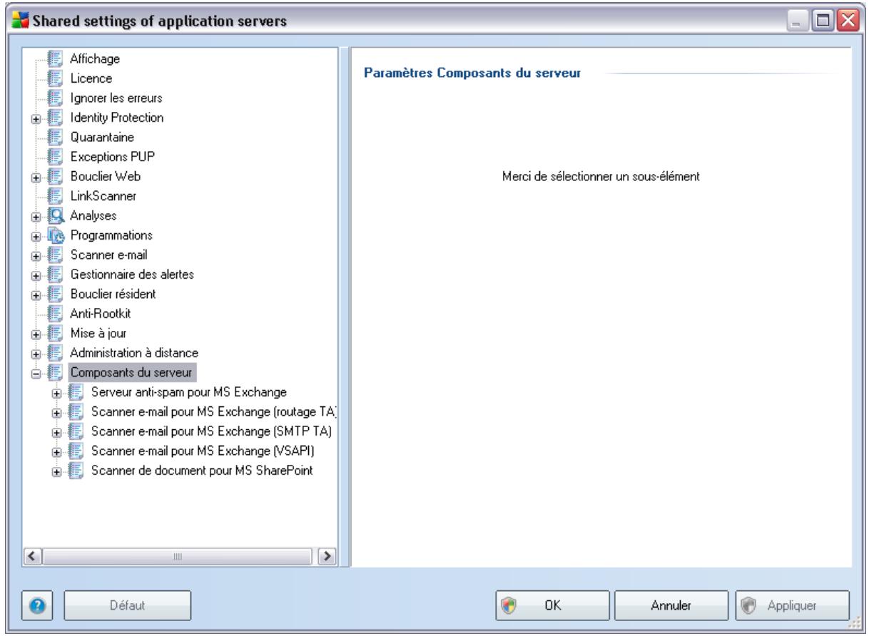 GRISOFT AVG 9.0 INTERNET SECURITY EDITION ENTREPRISE - Paramètres partagés des serveurs d'application - 1
