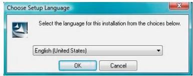 Choose Setup Language Select the language for this installation from the choices below. English (United States) OK Cancel