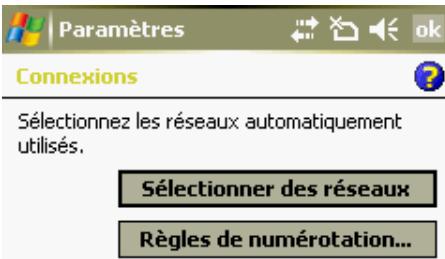 PALM TREO 750V - Modification de la connexion web sur palm treo 750V - 3