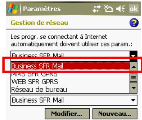 PALM TREO 750V - Modification de la connexion web sur palm treo 750V - 2