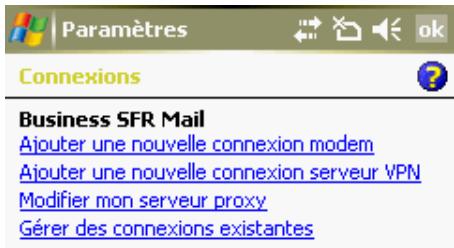 PALM TREO 750V - Modification de la connexion web sur palm treo 750V - 5