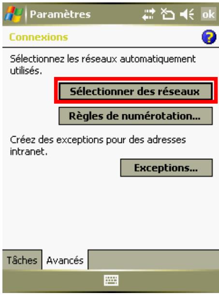 PALM TREO 750V - Modification de la connexion web sur palm treo 750V - 1