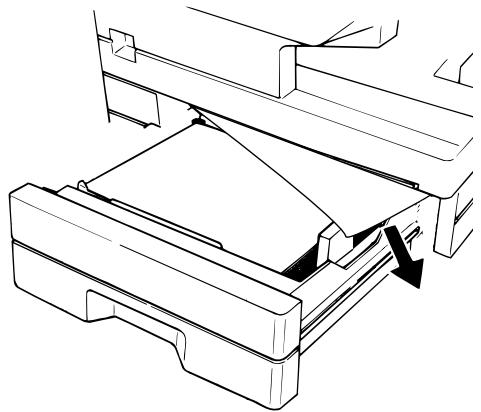 MURATEC F-160 - To clear a printout jammed at the paper cassette: - 1