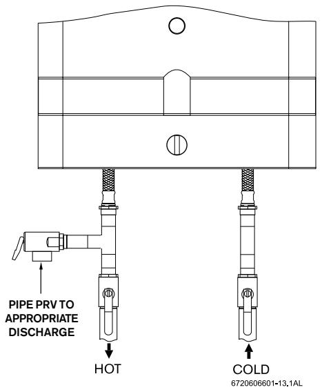 PROTANKLESS 425EF - Connecting the pressure relief valve (PRV) - 1