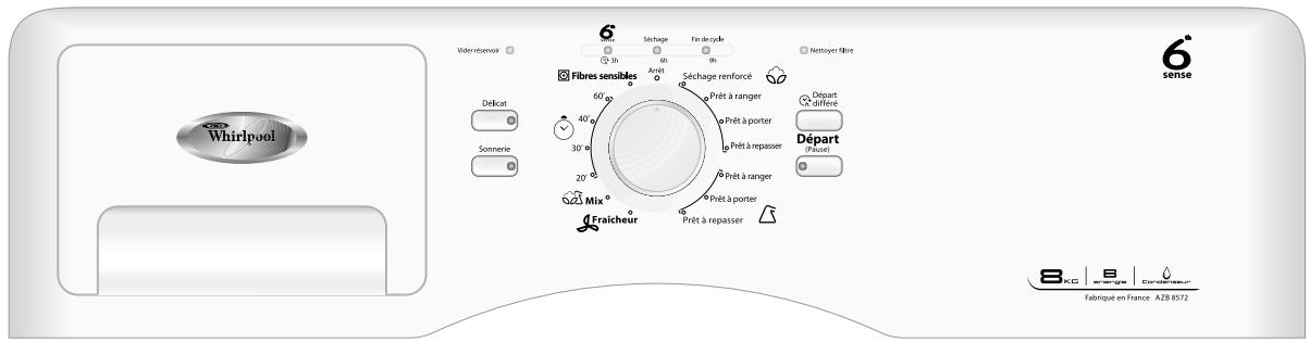 WHIRLPOOL AZB9670 & AZB 8572 - Codes pannes - 2