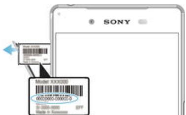 SONY F3311 - To view your IMEI number on the label tray - 1