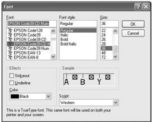 EPSON ACULASER M2000DT - Printing with EPSON BarCode Fonts - 3