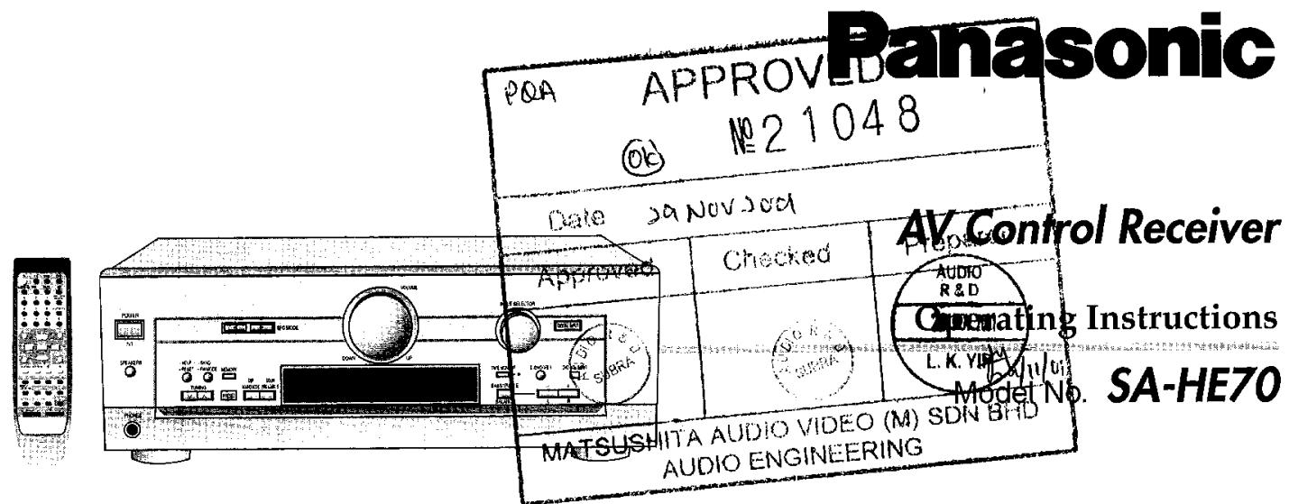 PANASONIC SA HE 70 - 1