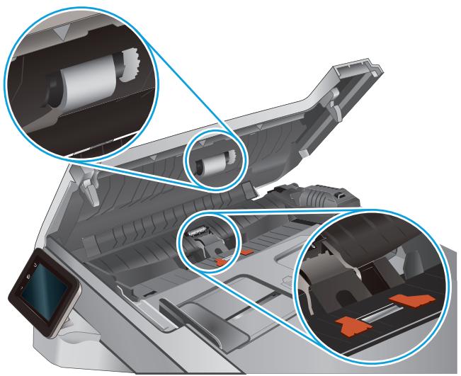 HP LASERJET PRO MFP M277DW - Clean the pickup rollers and separation pad in the document feeder - 2