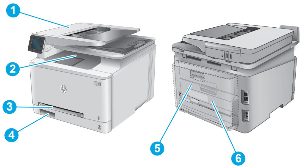 HP LASERJET PRO MFP M277DW - Paper jam locations - 1