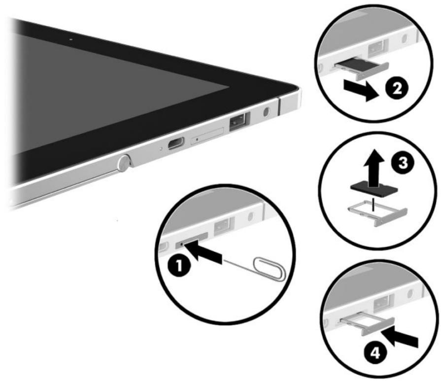 HP ELITE X2 1012 G1 (L5H17EA) - Removing a microSD card - 1