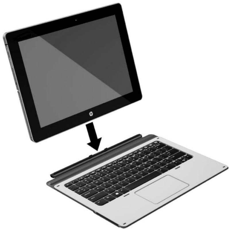 HP ELITE X2 1012 G1 (L5H17EA) - Connecting the tablet to the keyboard base - 1