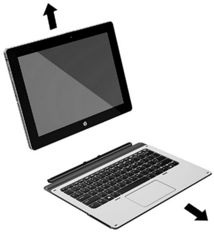 HP ELITE X2 1012 G1 (L5H17EA) - Removing the keyboard base from the tablet - 1