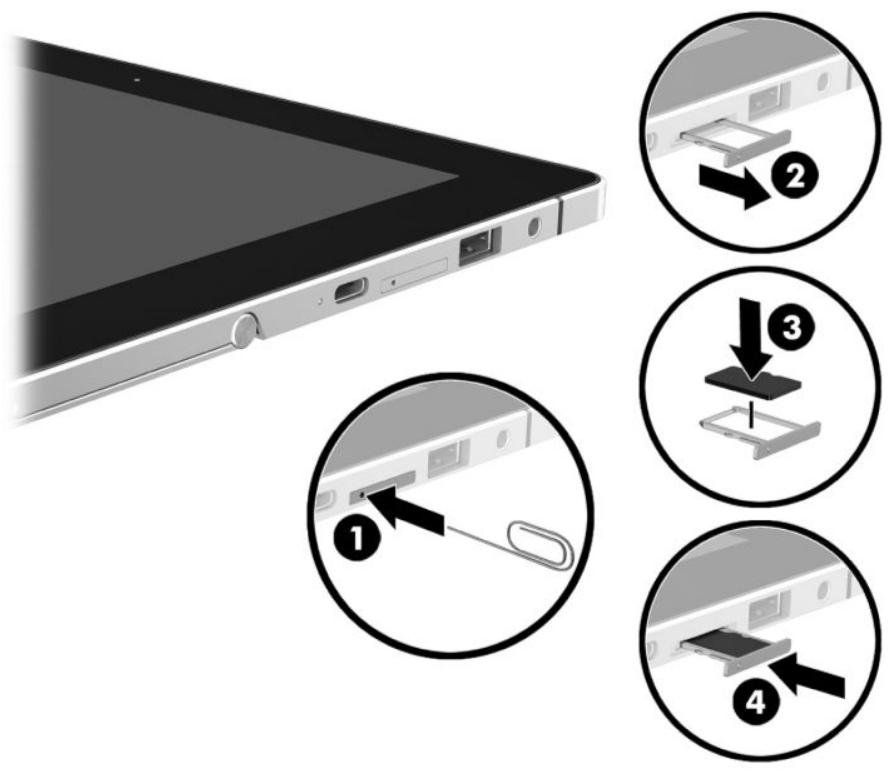 HP ELITE X2 1012 G1 (L5H17EA) - Inserting a microSD card - 1