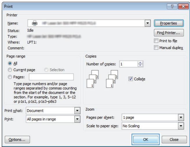 HP LASERJET ENTERPRISE 700 M712XH - Print the first or last page on different paper (Windows) - 8
