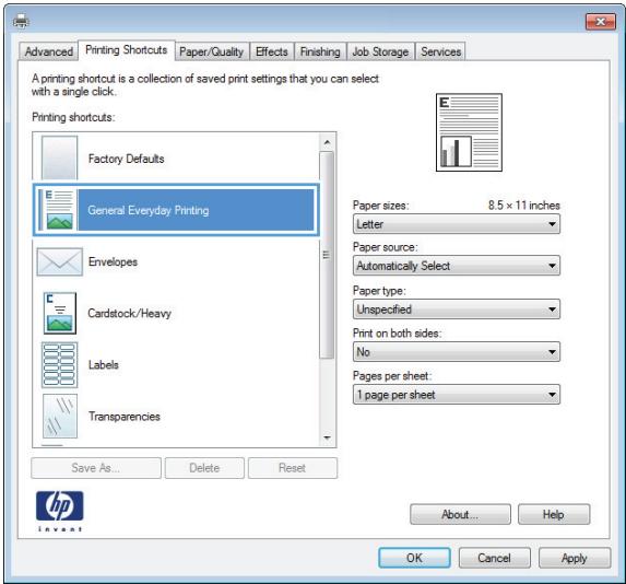HP LASERJET ENTERPRISE 700 M712XH - Create printing shortcuts (Windows) - 3