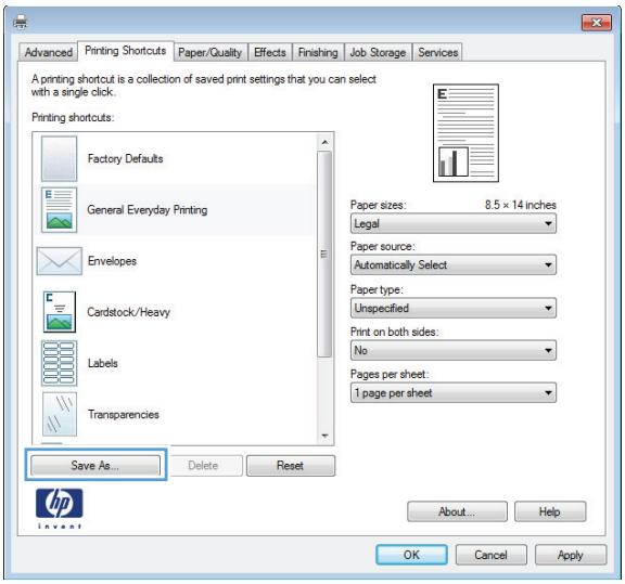 HP LASERJET ENTERPRISE 700 M712XH - Create printing shortcuts (Windows) - 5