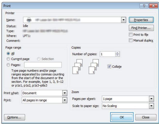 HP LASERJET ENTERPRISE 700 M712XH - Select the page orientation (Windows) - 4