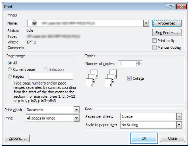 HP LASERJET ENTERPRISE 700 M712XH - Create printing shortcuts (Windows) - 7