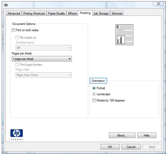 HP LASERJET ENTERPRISE 700 M712XH - Select the page orientation (Windows) - 3