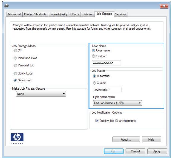 HP LASERJET ENTERPRISE 700 M712XH - Create a stored job (Windows) - 4