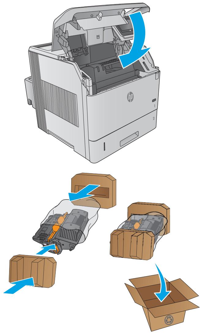 HP LASERJET ENTERPRISE M605X - Remove and replace the cartridge - 8