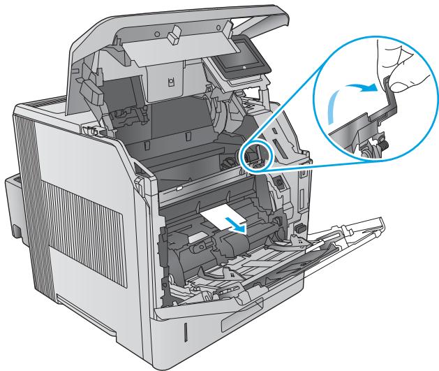 HP LASERJET ENTERPRISE M605X - Clear paper jams in the envelope feeder - 4
