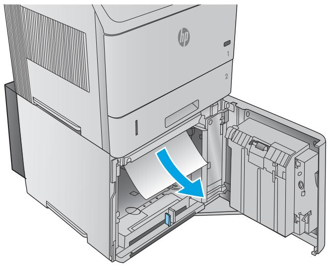 HP LASERJET ENTERPRISE M605X - Clear paper jams in the optional 1,500-sheet high-capacity tray - 3