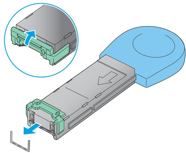 HP LASERJET ENTERPRISE M605X - Clear staple jams in the stapler/stacker - 2