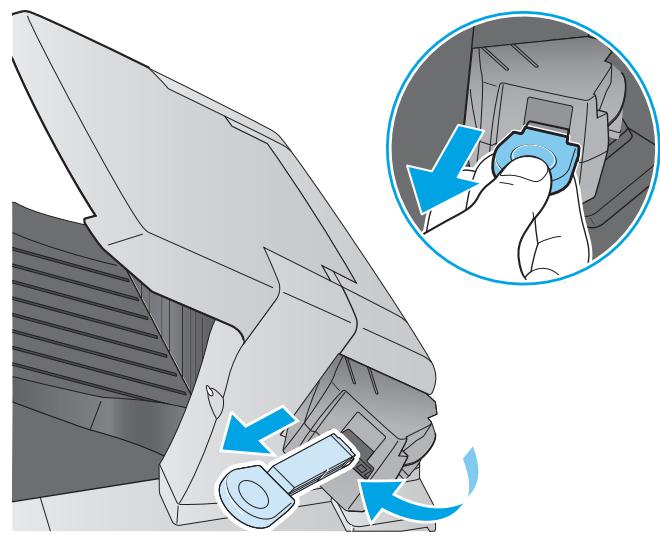HP LASERJET ENTERPRISE M605X - Clear staple jams in the stapler/stacker - 1