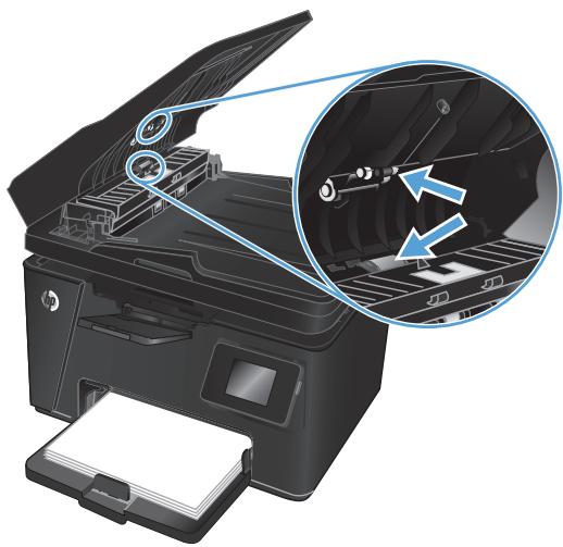HP LASERJET PRO M125A - Clean the pickup rollers and separation pad in the document feeder - 2