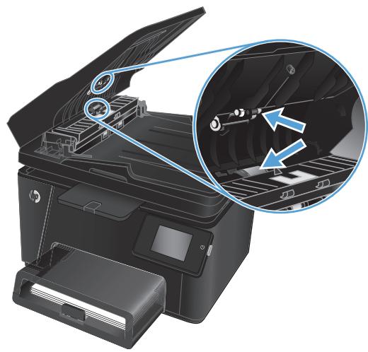 HP LASERJET PRO M176 - Clean the pickup rollers and separation pad in the document feeder - 2