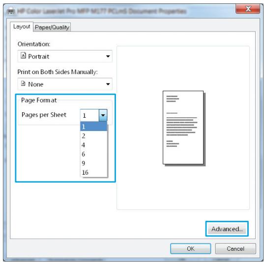 HP LASERJET PRO M176 - Print multiple pages per sheet (Windows) - 4