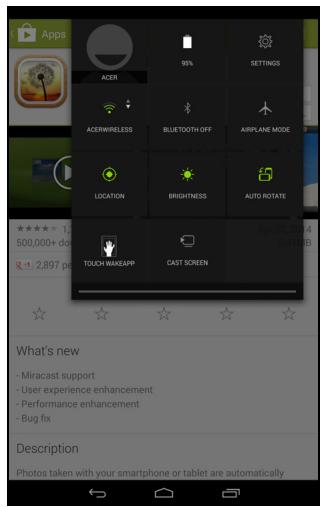 ACER ICONIA A1-840 (NT.L4JEE.004) - Notification and staus area - 3